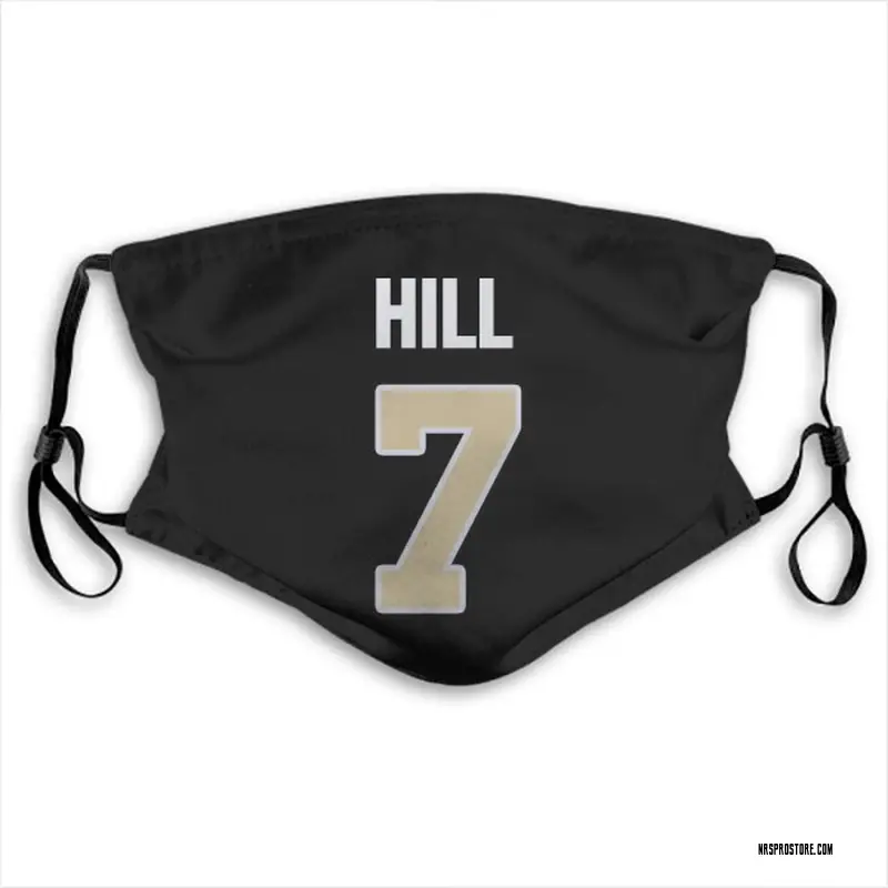 Black Taysom Hill New Orleans Saints Washable & Reusable Face Mask With PM2.5 Filter