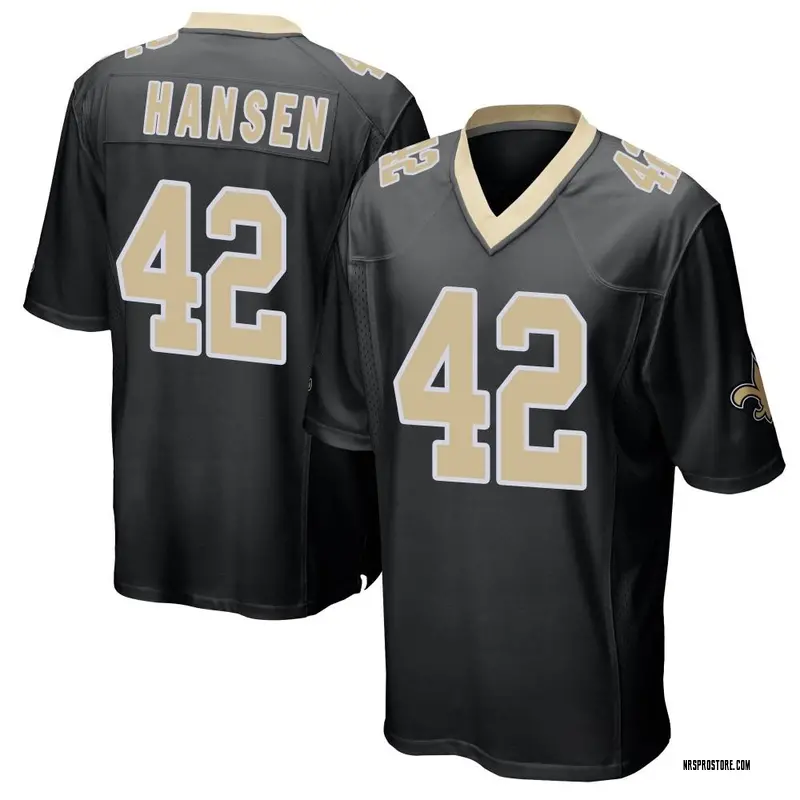 Black Youth Chase Hansen New Orleans Saints Game Team Color Jersey