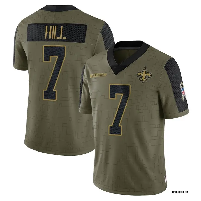Olive Youth Taysom Hill New Orleans Saints Limited 2021 Salute To Service Jersey